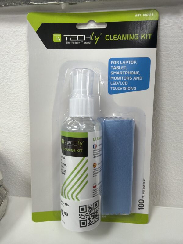  Kit di Pulizia per Monitor LCD 200ml con Panno Microfibra e Pennello